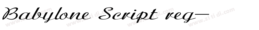 Babylone Script reg字体转换 Babylone Script reg字体转换